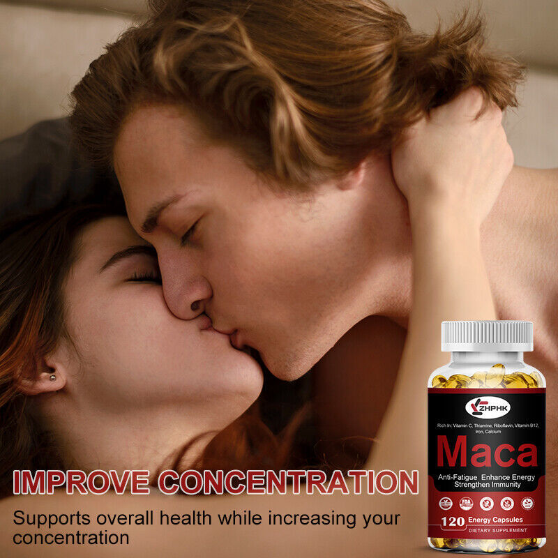 Organic Maca Root Capsules | 120 Pills | Peruvian Maca Extract for Men&Women