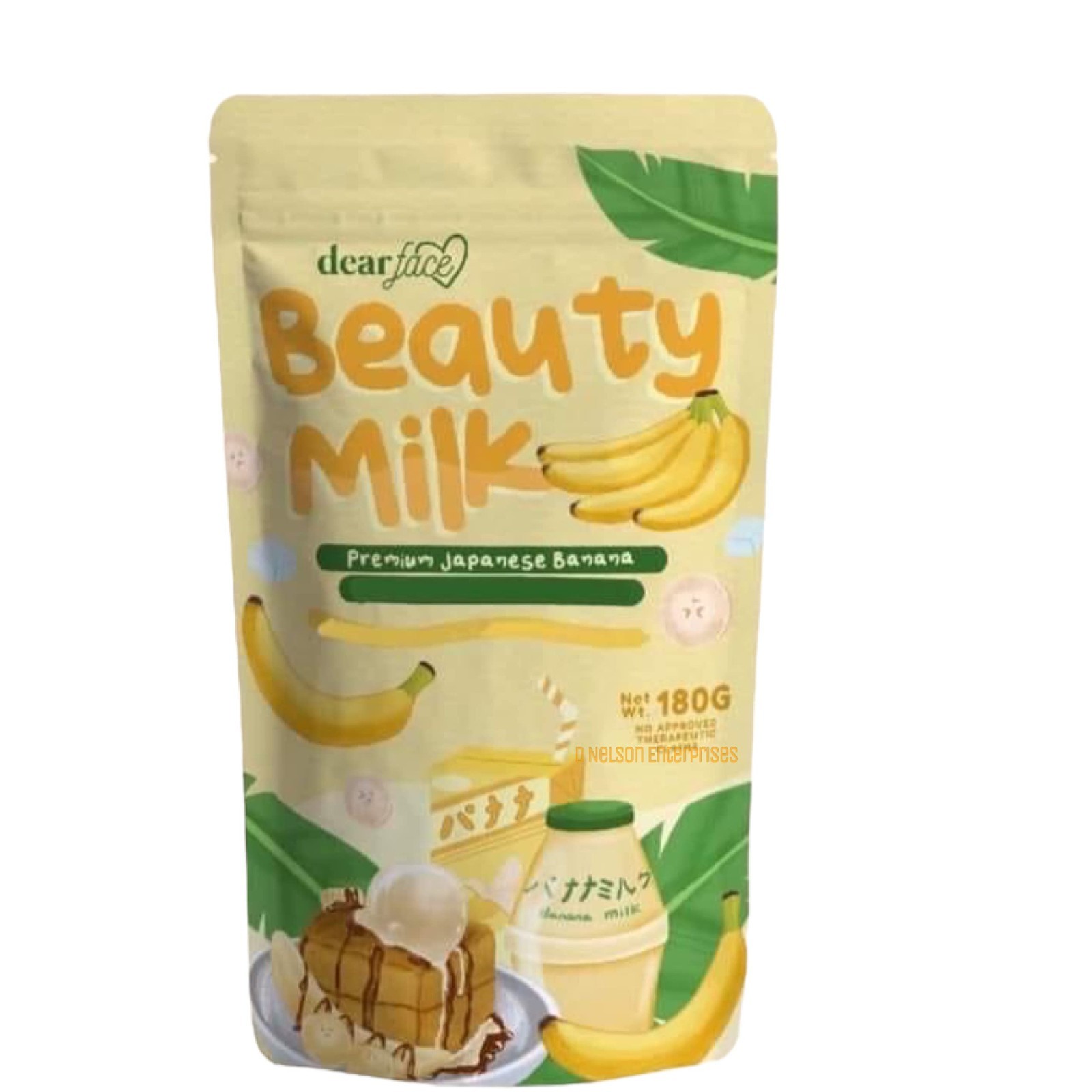 Premium Japanese Banana Beauty Milk – 10 Sachets x 18g, Skin Hydration & Glow