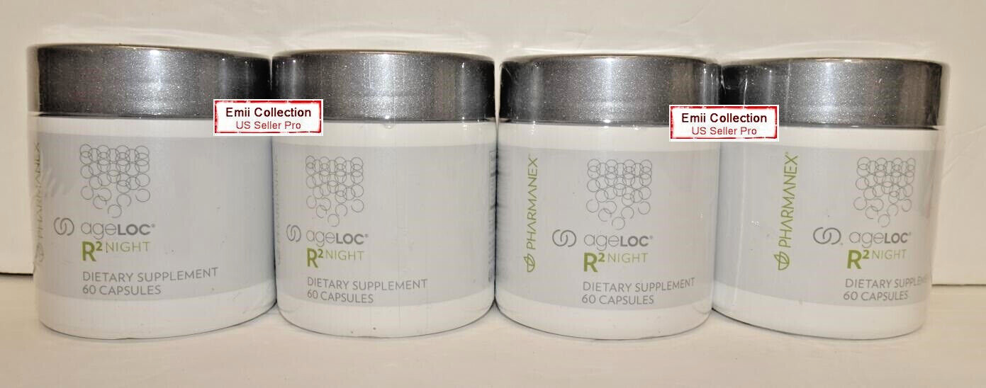 Nu Skin Nuskin Pharmanex ageLOC R2 Night 60 Capsules (4 Bottles)