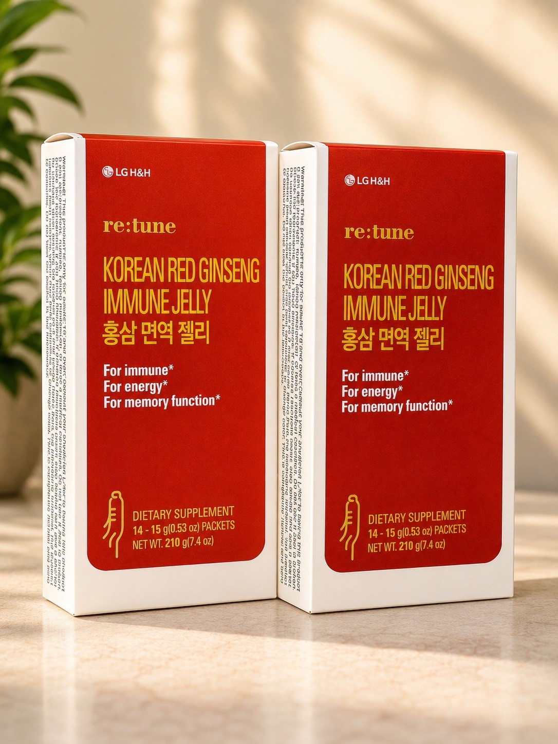 re:tune Korean Red Ginseng Immune Jelly 14 Pk 7.4oz Immune Energy Memory Support