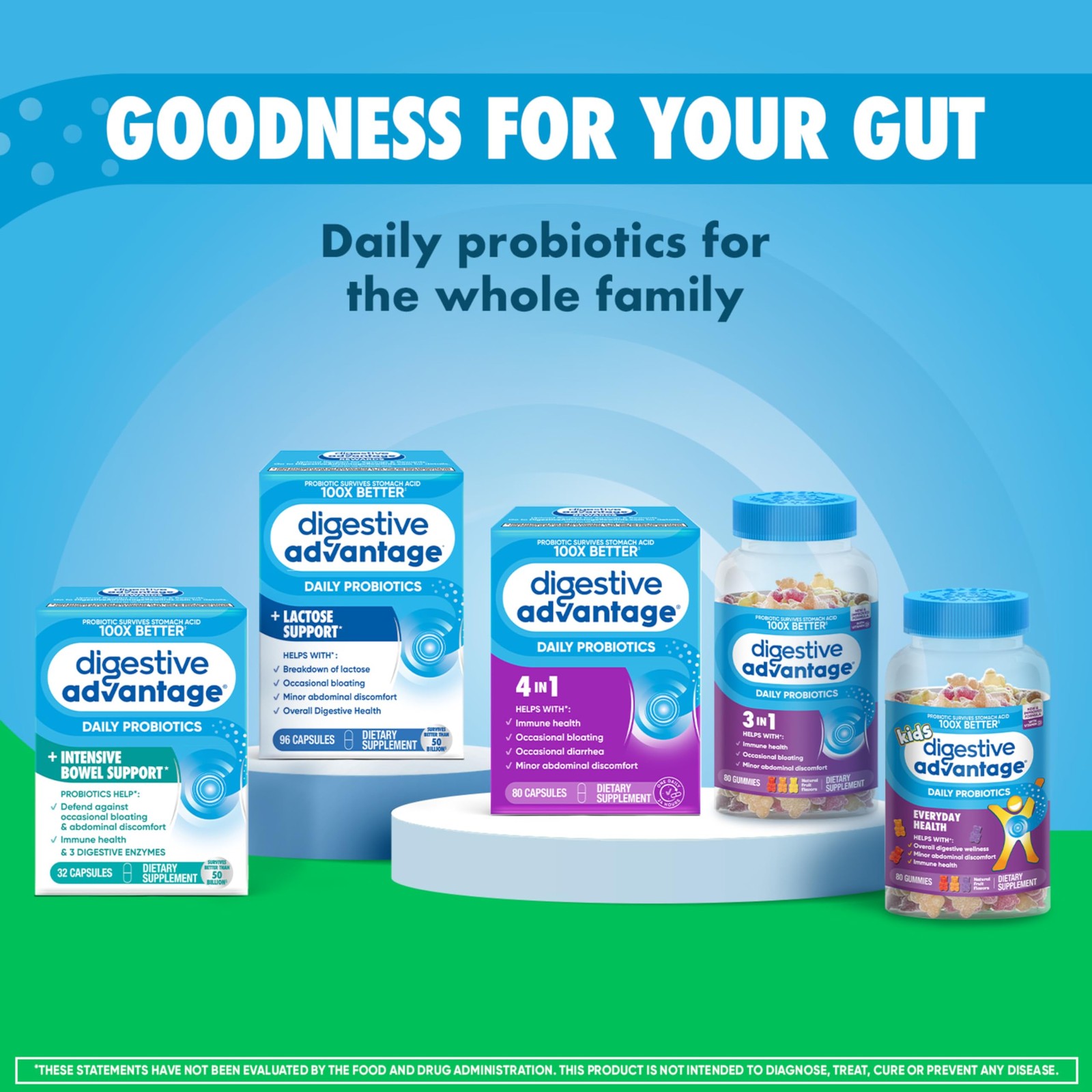 Digestive Advantage Prebiotic Fiber Supplement 60 Count (Pack of 1), Multi