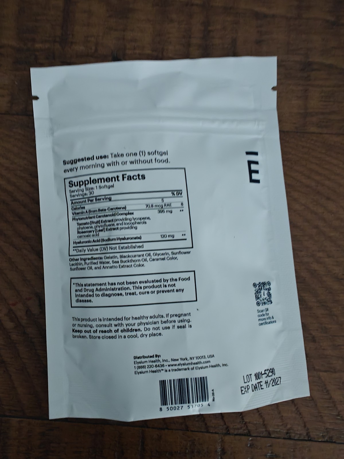 Elysium Mosaic Skin Aging Collagen Support 30 Softgels Made in USA Exp. 11/2027