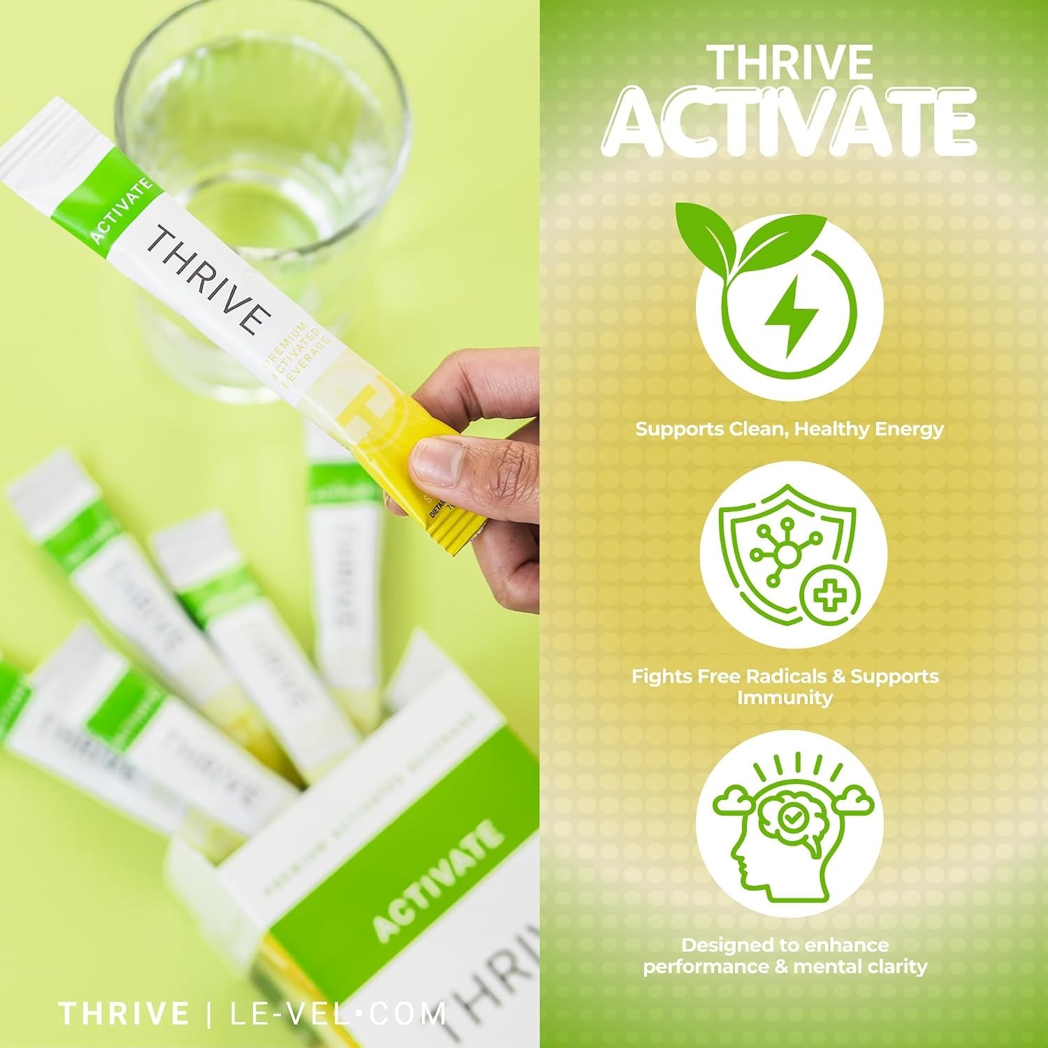 Thrive Activate Energy Drink Mix Focus & Performance Powder & Vitamins STARFRUIT