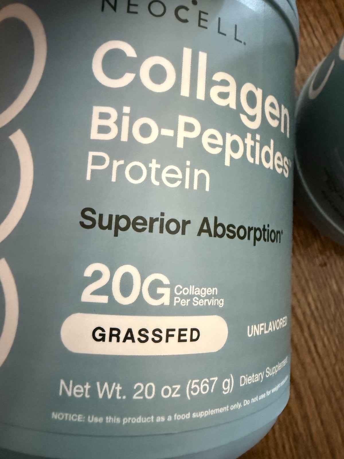 2 NeoCell Collagen Unflavored 20oz & Vitauthority Bone Broth Chicken Herb 10.9oz