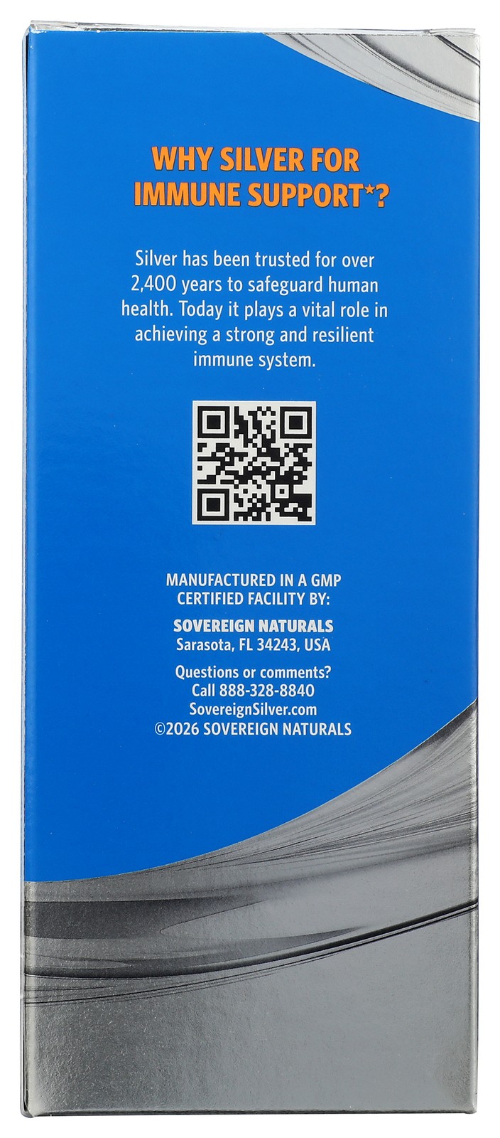 Sovereign Silver Dietary Supplement Immune Support 16 Fl Oz Fl. 1 Pack