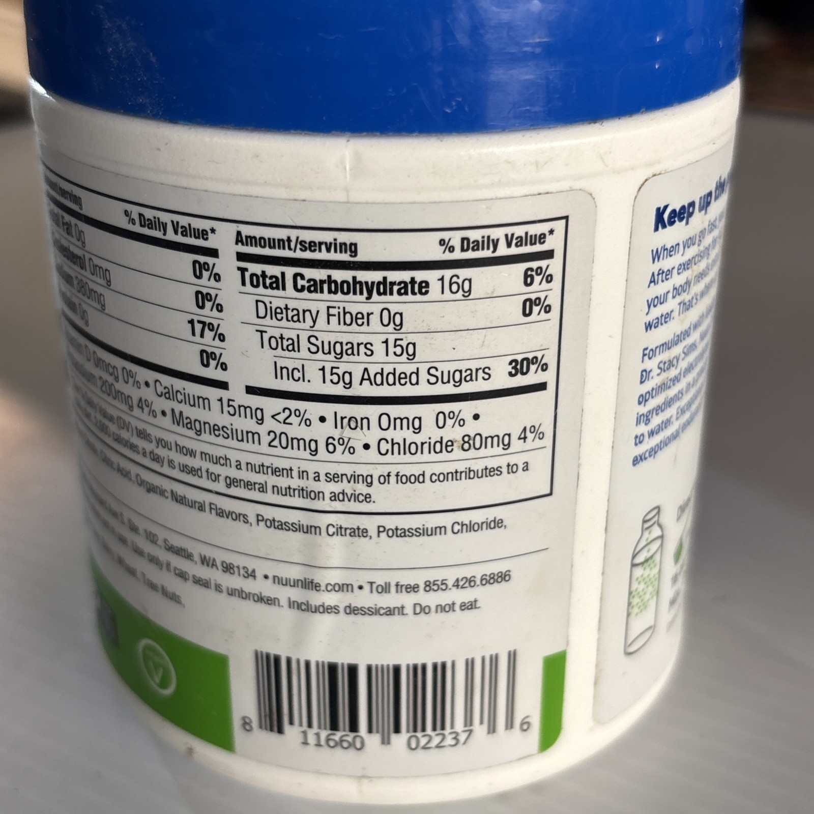 New Nuun Endurance Drink Mix Lemon Lime Jar 16 servings NUENDLL
