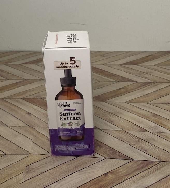 Wild & Organic Saffron Extract Dietary Supplement Liquid Drops Vegan 4 fl oz