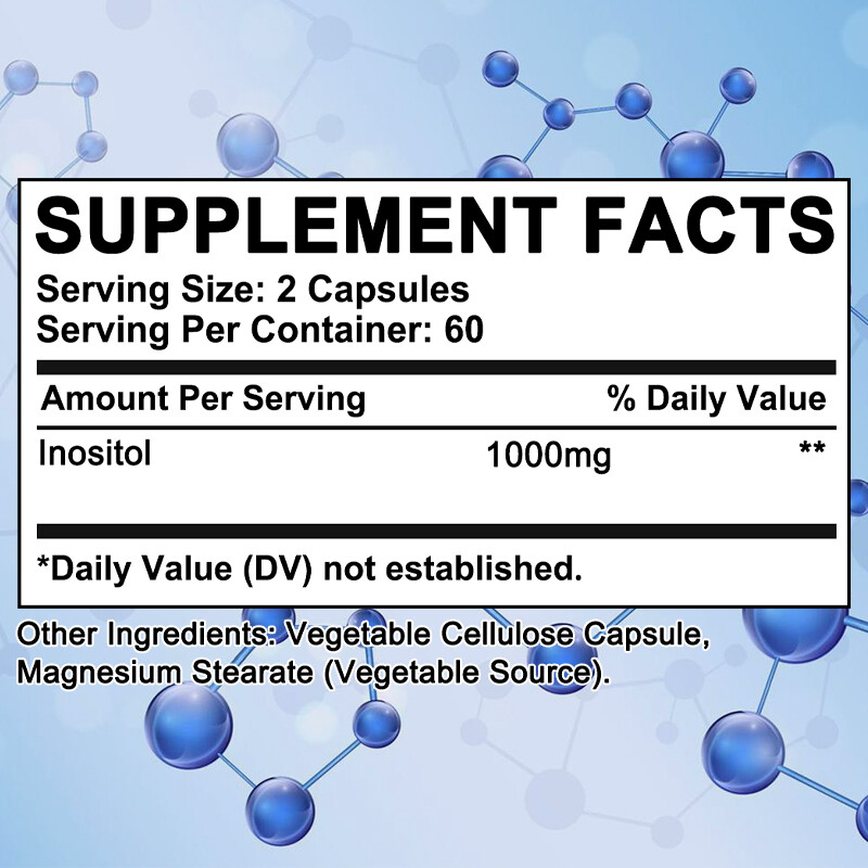 Myo Inositol 1000mg Capsules Ultra Strength PCOS Fertility Boost