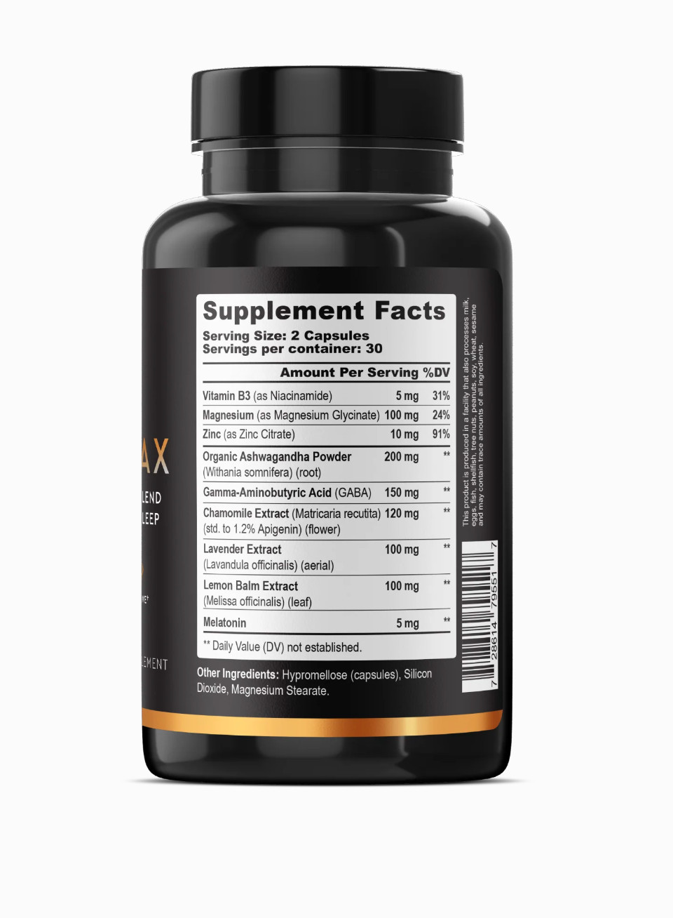 SLEEP MAX: Sleep Aid with Ashwagandha, ZMA, Melatonin, GABA, Lemon Balm and more