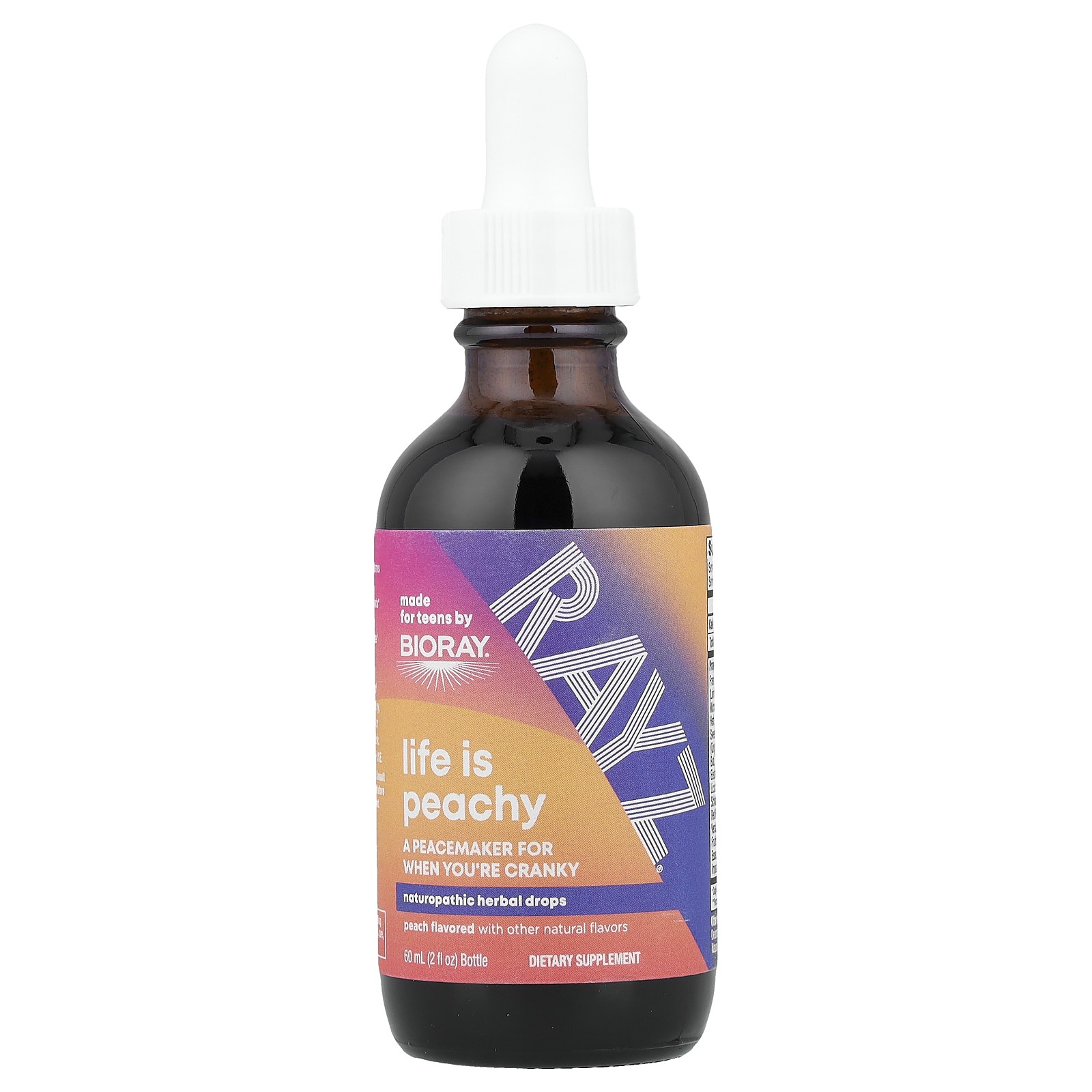 Rayz, Life Is Peachy, Herbal Drops For Teens, Peach, 2 fl oz (59 ml)