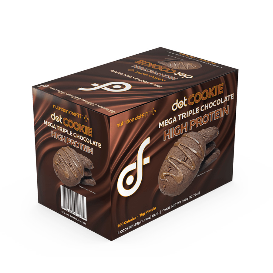 DotFit MEGA Triple Chocolate dotCOOKIE Delicious Protein Workout 360g NEW