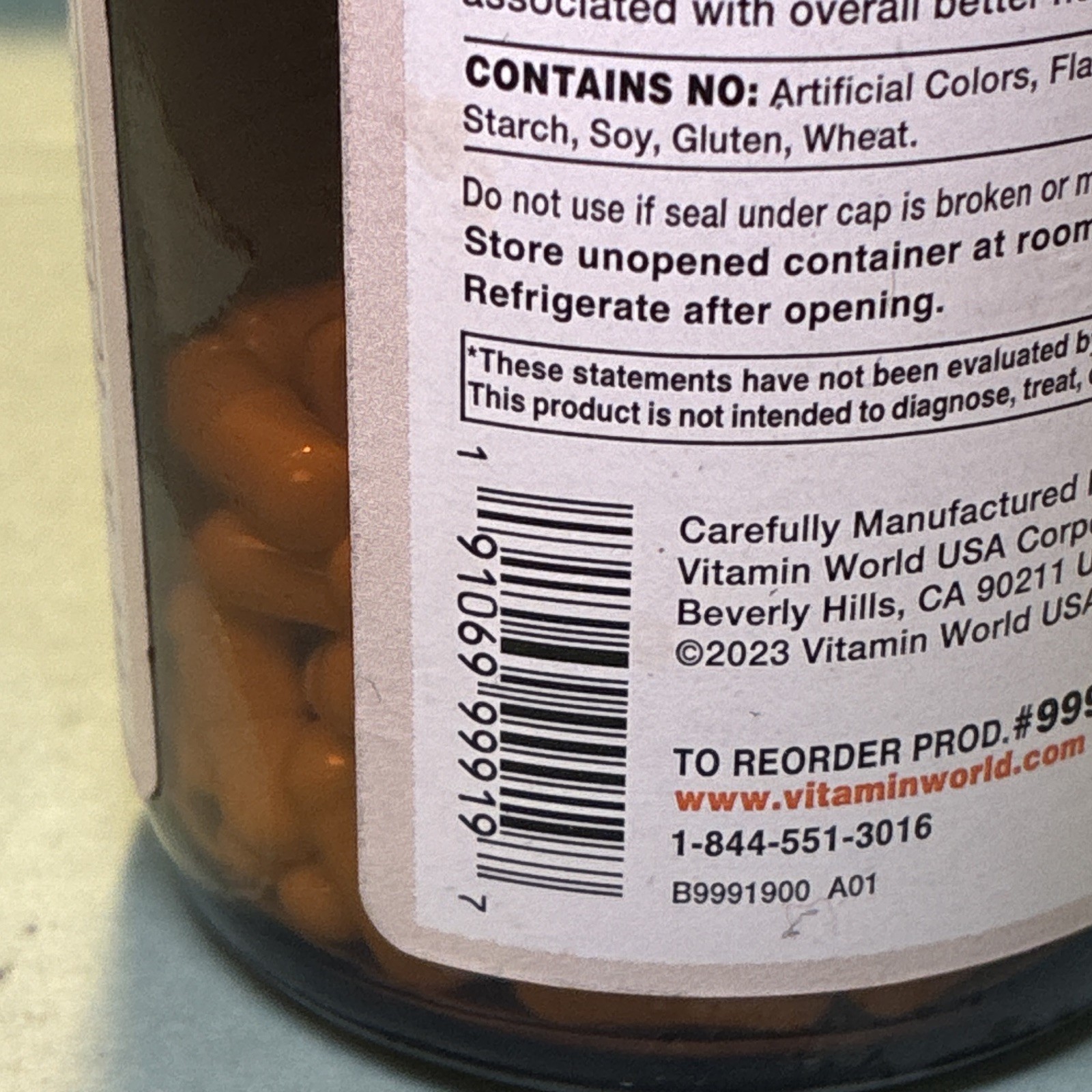 Vitamin World Probiotic 16 Blend 20 Billion CFU 120 Capsules Gluten-Free