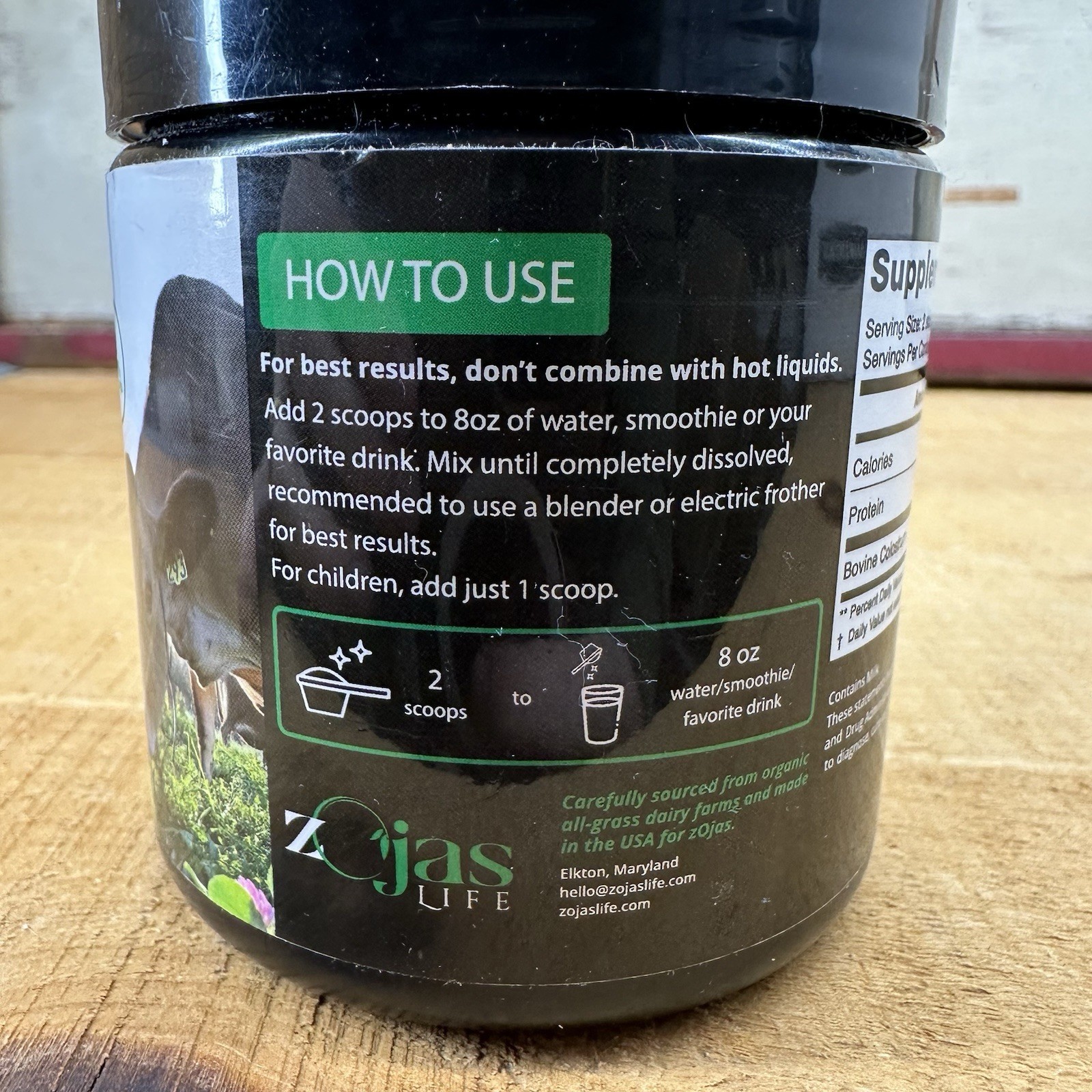Zojas Life Colostrum Power Non GMO Dietary Supplement