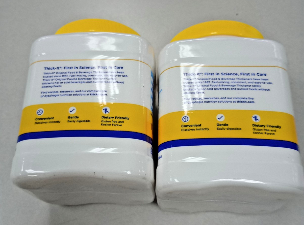 2 pack Thick-It Original Food & Drink Thickener Unflavored 10 oz. Canister