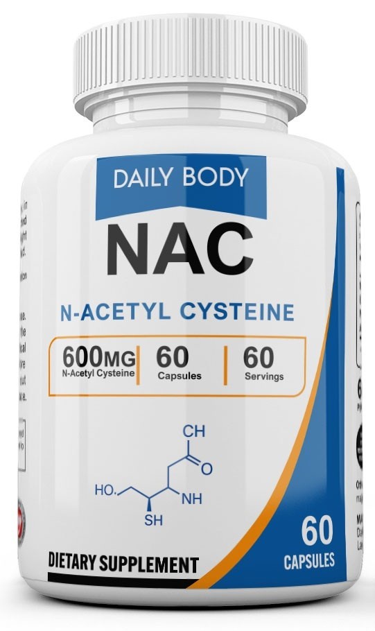 N-Acetyl L-Cysteine (NAC) 600mg, 180 Vegan Capsules Non-GMO
