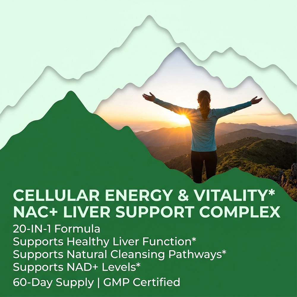NAC+ 20-in-1 Liver Support-Milk Thistl, Glutathione for Liver Health 30~120Caps