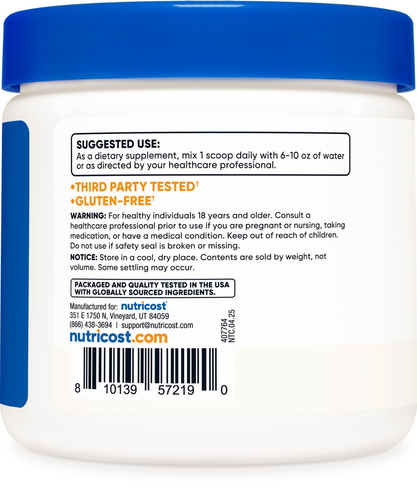 Nutricost Pure L-Theanine Powder 100 Grams