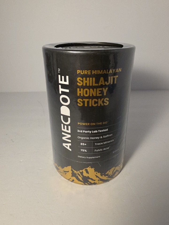Anecdote Himalayan Shilajit Honey Saffron Sticks Fulvic Acid 30ct Gluten-Free