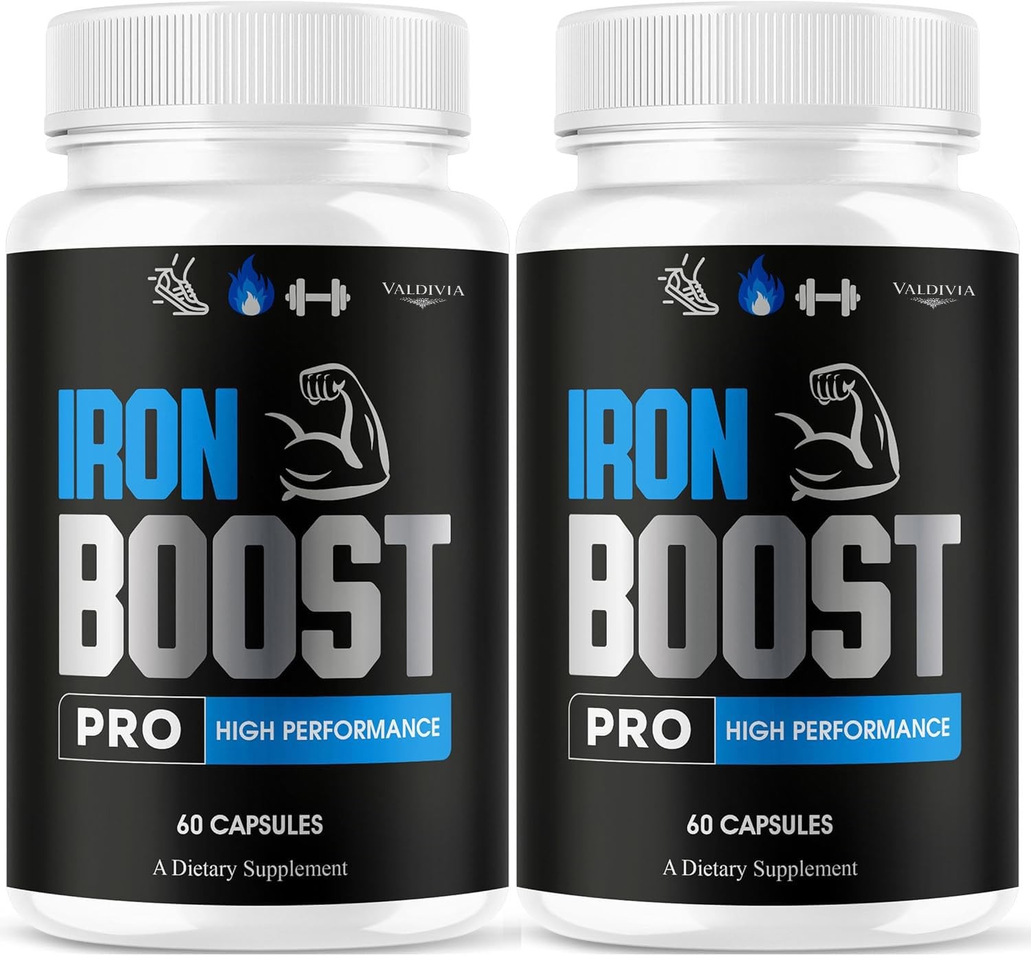 Iron Boost Pro Iron Supplement Capsules Energy Anemia Support Women 2 Pack 120Ct