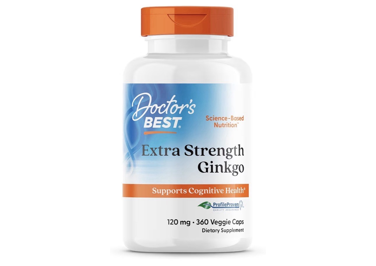 Doctor’s Best Ginkgo Biloba 120mg 360 Veggie Caps Gluten-Free Non-GMO Vegan