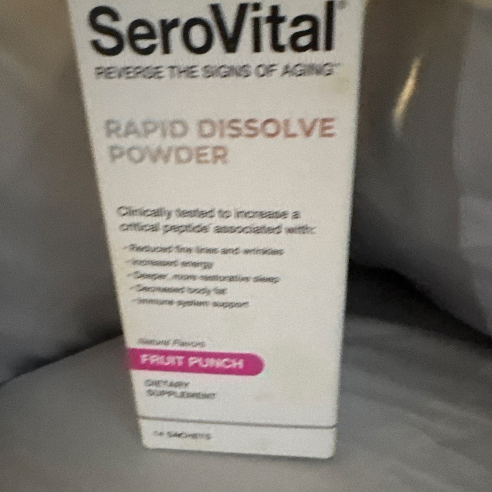 SeroVital Rapid Dissolve Powder Dietary Supplement Anti-Aging Fruit Punch Flavor
