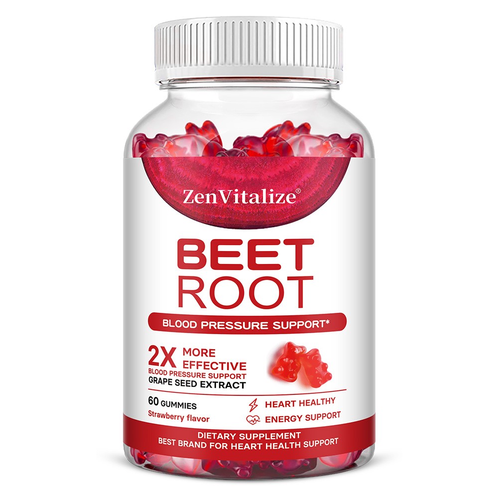 Beet Root Gummies with Grape Seed Extract-2X Blood Pressure Support,Energy