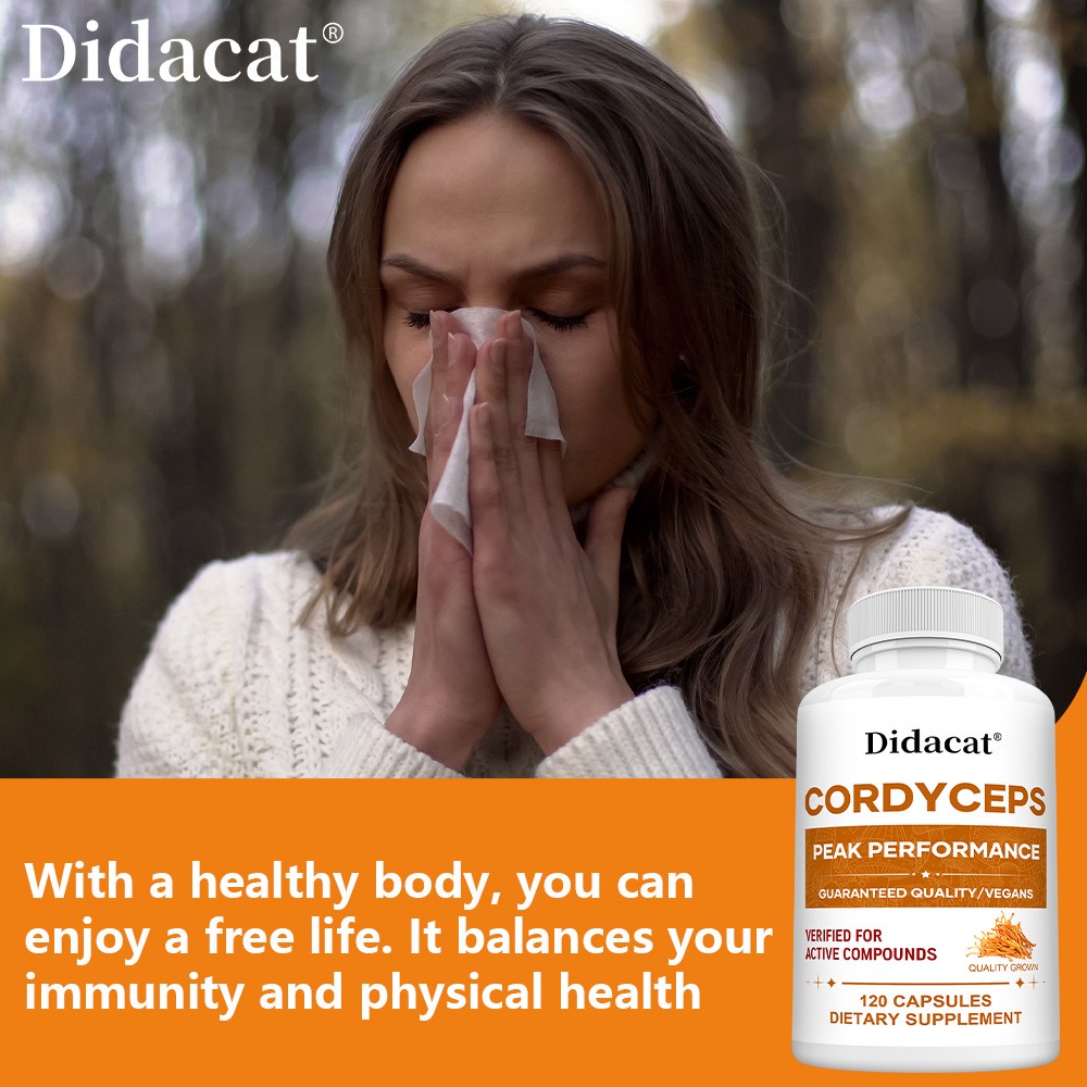 Contains Cordyceps 30/60/120 capsules – supports lung and muscle health