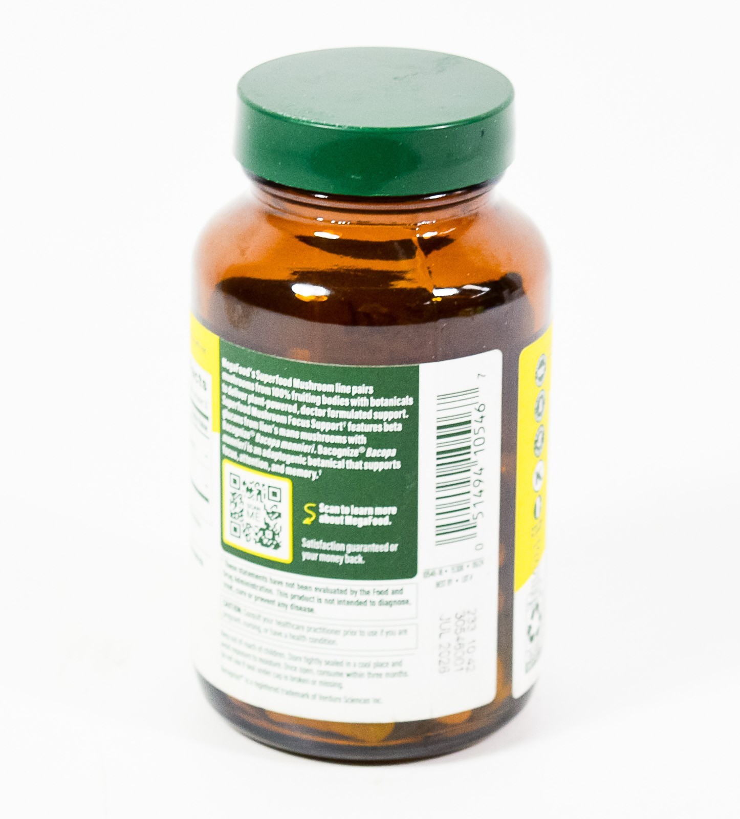 MegaFood FOCUS SUPPORT Superfood Mushroom 60 capsules Lions Mane Bacopa 07/2026