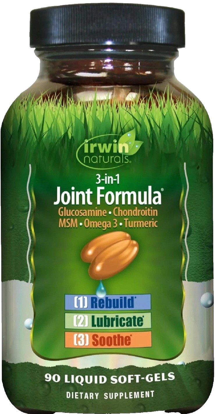 Irwin Naturals 3-IN-1 JOINT FORMULA 90 Softgels ( Servings Vary ) BEST BY 6/27