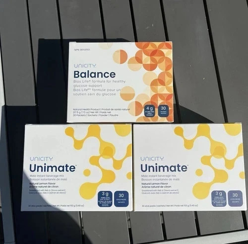 Unicity Unimate lemon 60 Pkt And 30 Balance 09/27 SEALED FREE SHIPPING