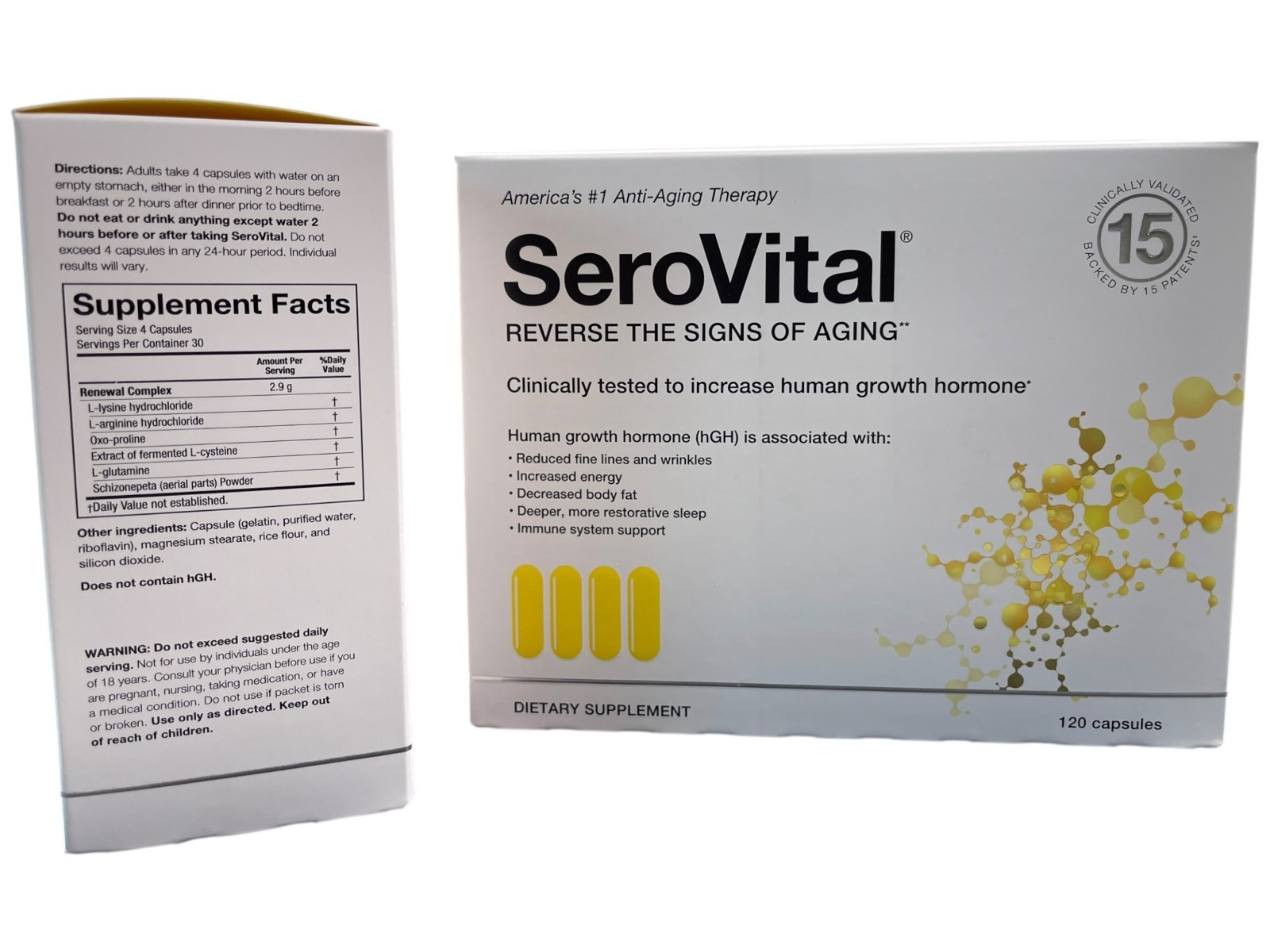 2 Month Supply of Serovital Supplement Anti-Aging Skin Energy Sleep Body Fat 2X