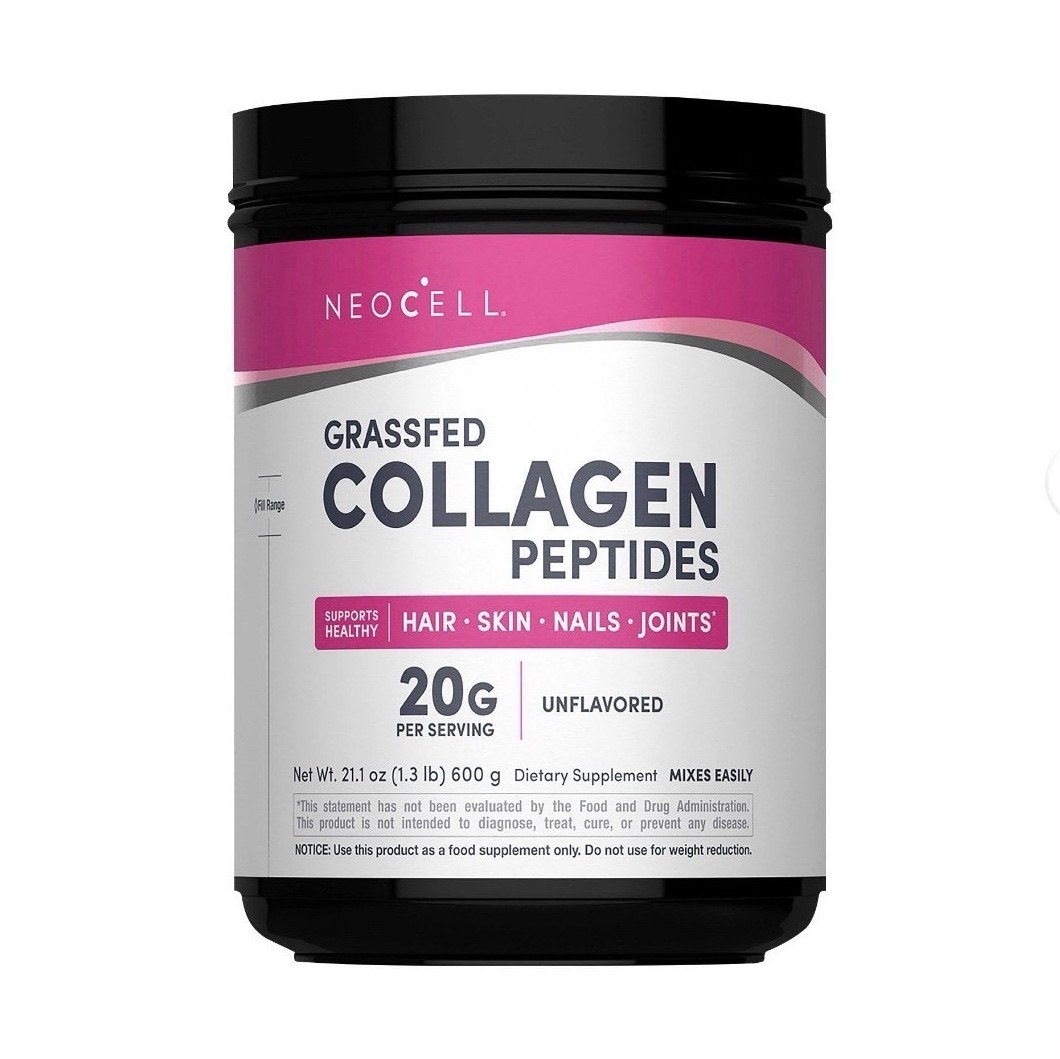 NeoCell Grassfed Collagen Peptides Powder Unflavored Keto Friendly 21.1 oz