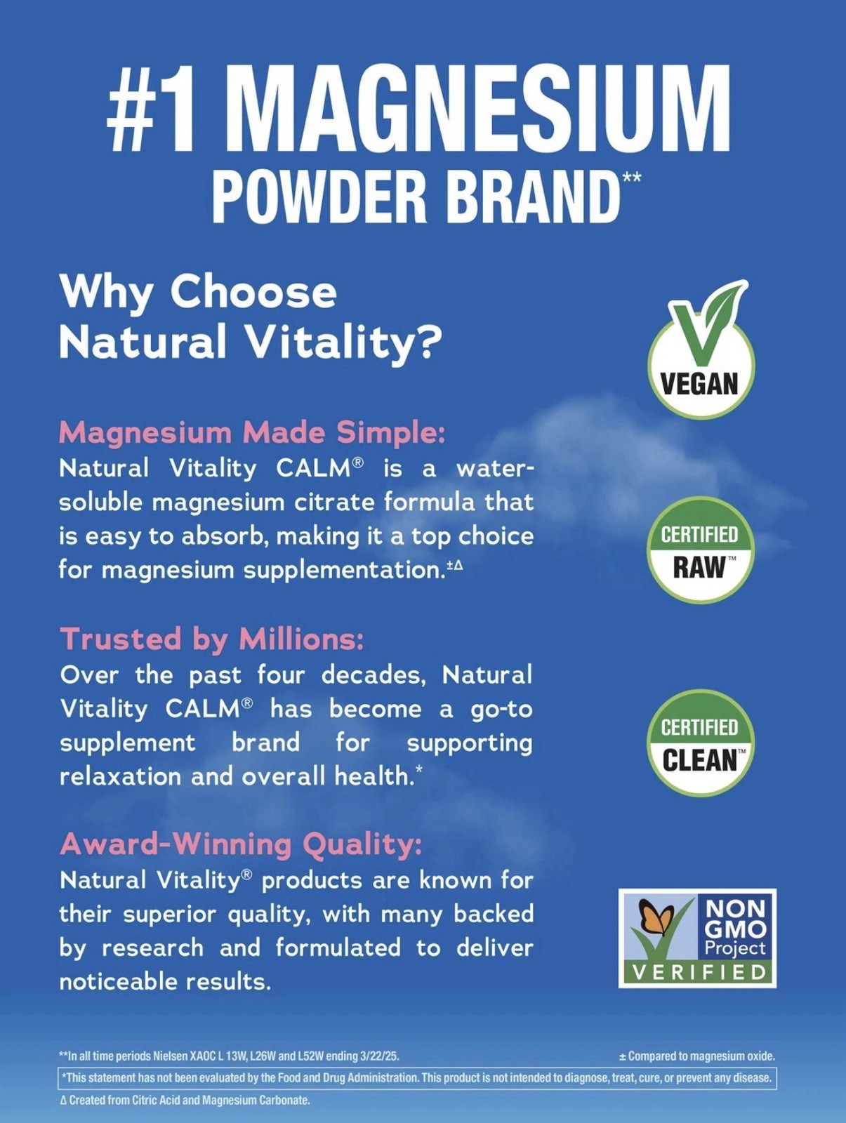 Natural Vitality CALM Magnesium Cherry 🍒 8oz Keto RELAX 😌💤 SHIPS FREE