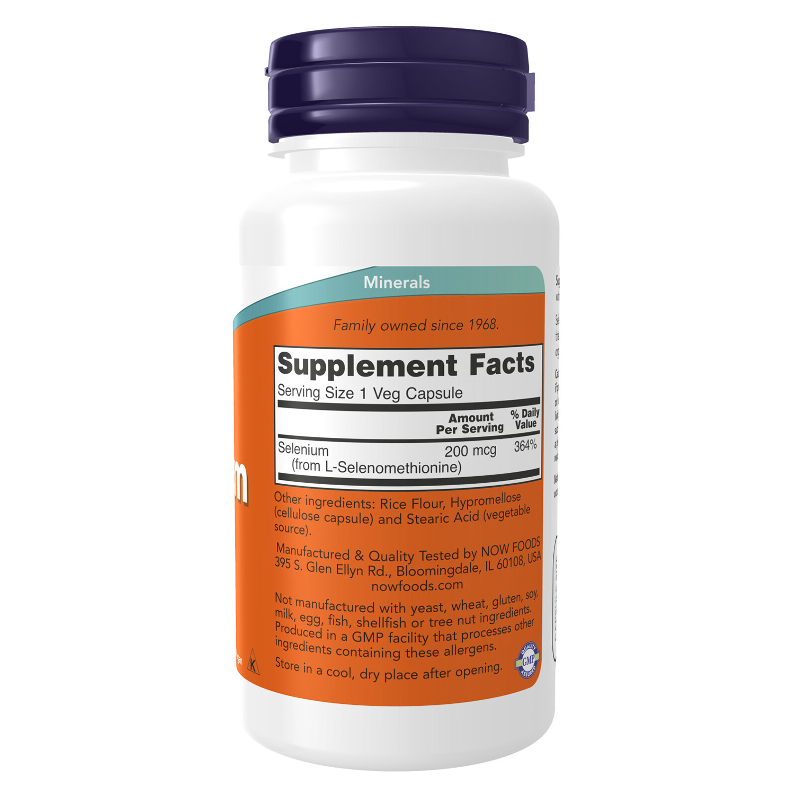 2 x NOW Selenium L Selenomethionine 200 mcg Essential Mineral 90 Veg Caps