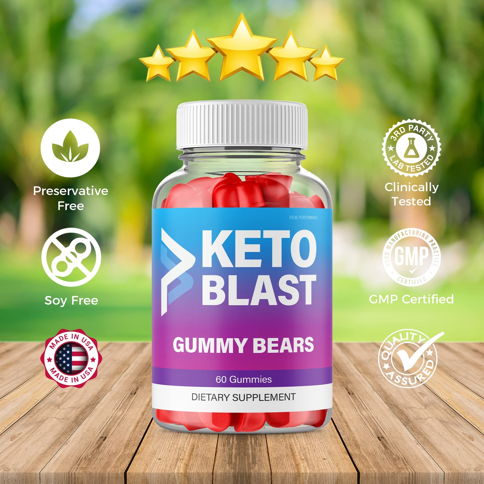 Blast Gummies Bears Supplement – 180 Gummies (3 Pack)