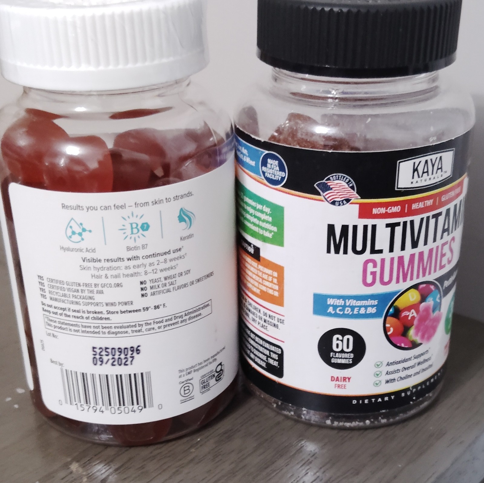 Country Life + KAYA Naturals Hair Skin Nails + Multivitamin Gummies 60 ct