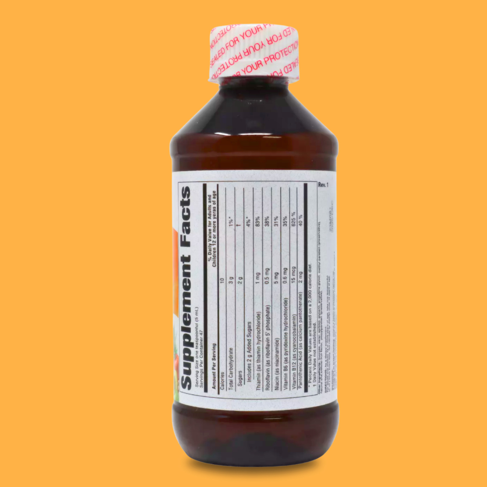 B Complex Syrup Dietary Supplement, Fruit Flavor – 8 fl oz (237ml)