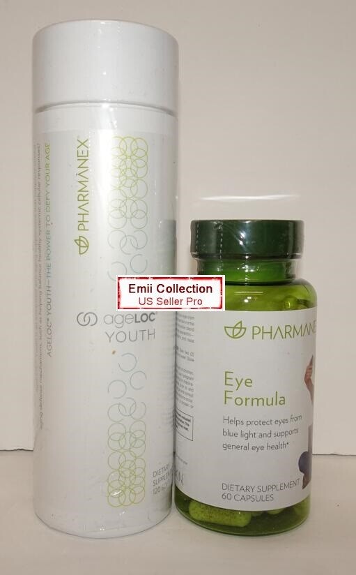Nu Skin Nuskin Pharmanex ageLOC Youth 120 Caps & Eye Formula 60 Caps (2 Bottles)