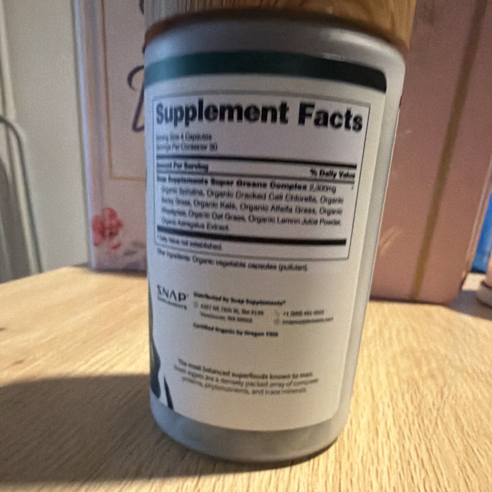 SNAP Spirulina & Chlorella USDA Organic 120 Caps Gluten-Free Exp 11/2028