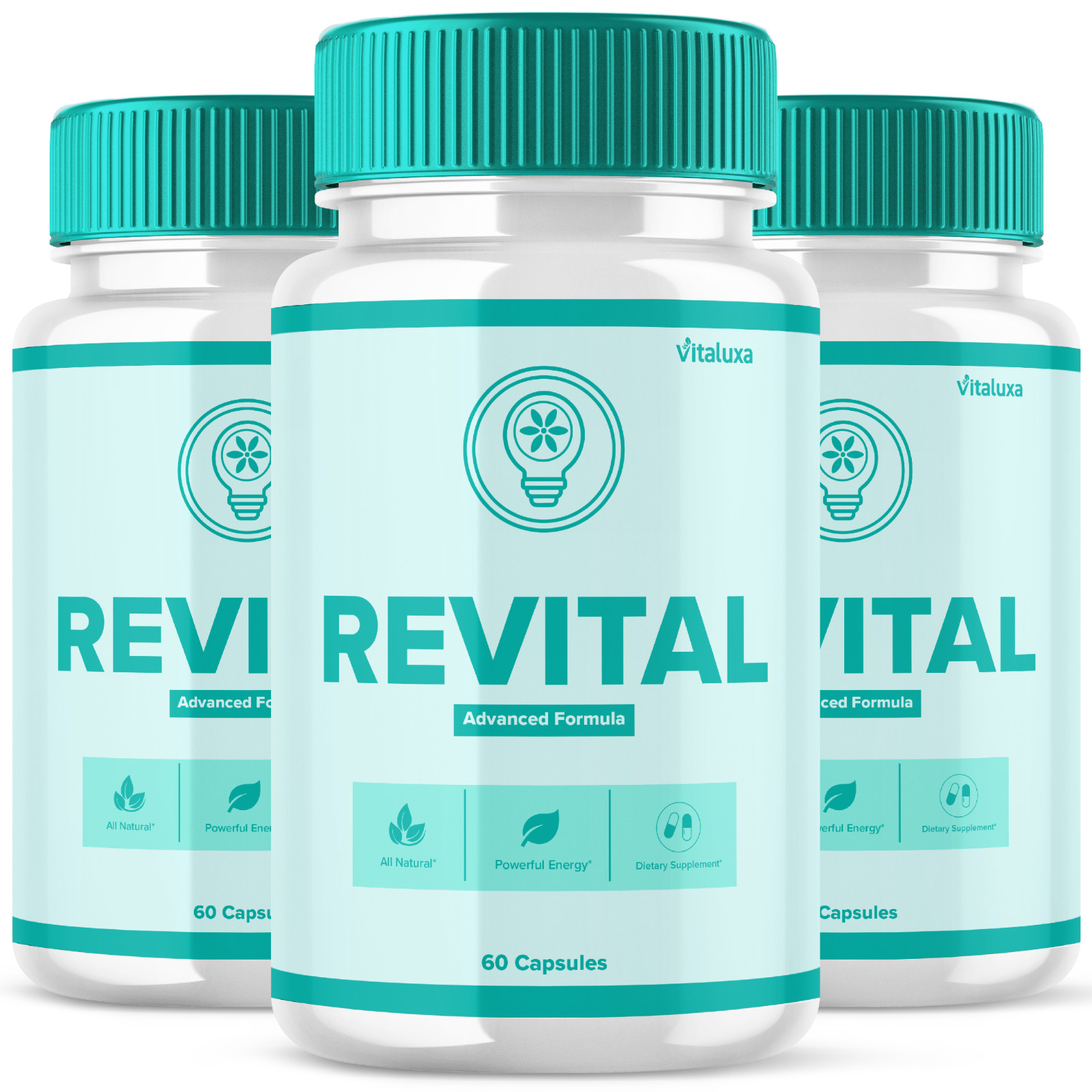 (3 Pack) Revital Capsules Formula for Health & Wellness Pills (180 Capsules)