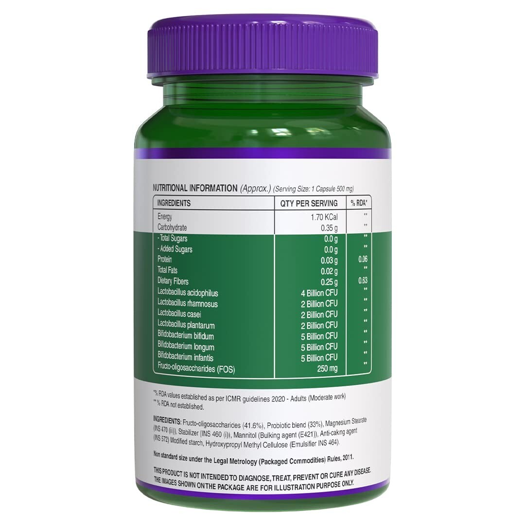 2 PACK OF Pure Nutrition Probiotics 25 billion CFU plus 500mg,60 Veg Cap EACH