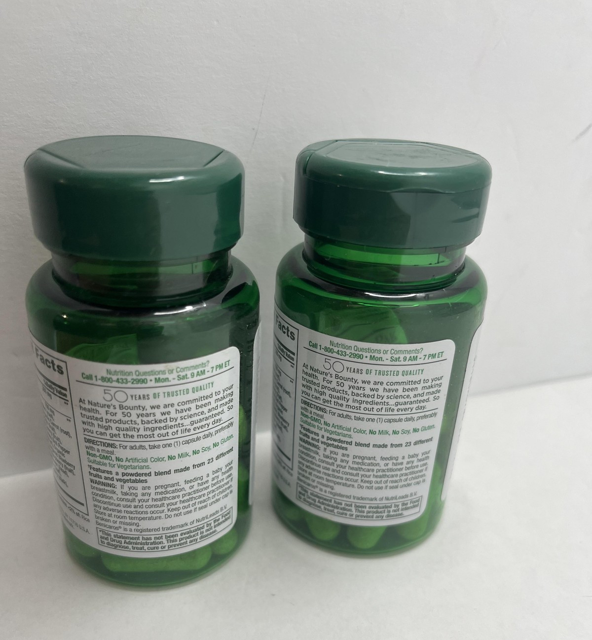 Nature’s Bounty 2pk Superfoods Plus Immune 30 Capsules 23 Fruits Veg Exp 12/26