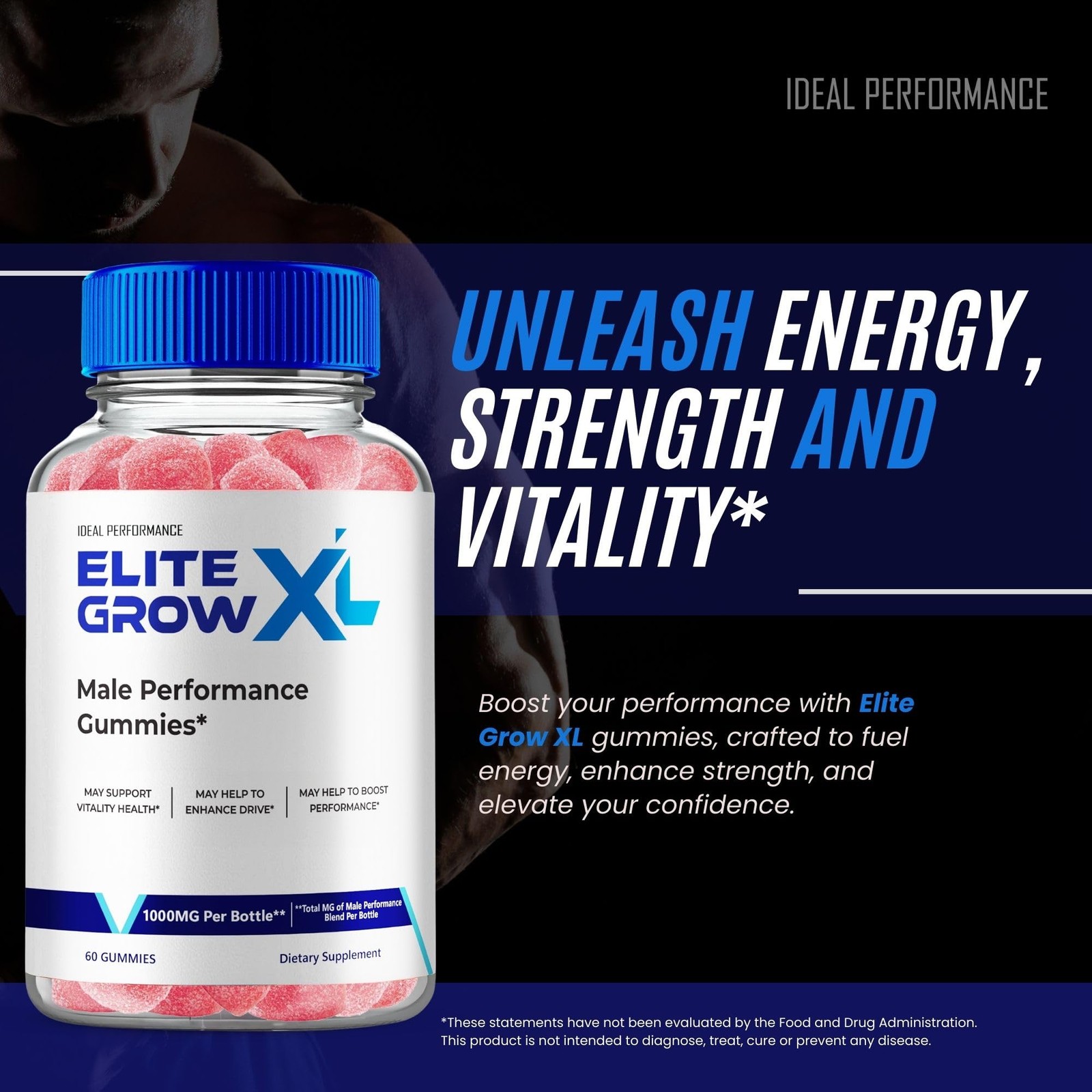 EliteGrowXL Elite Grow XL Gummies Male Supplement – 300 Gummies (5 Pack)