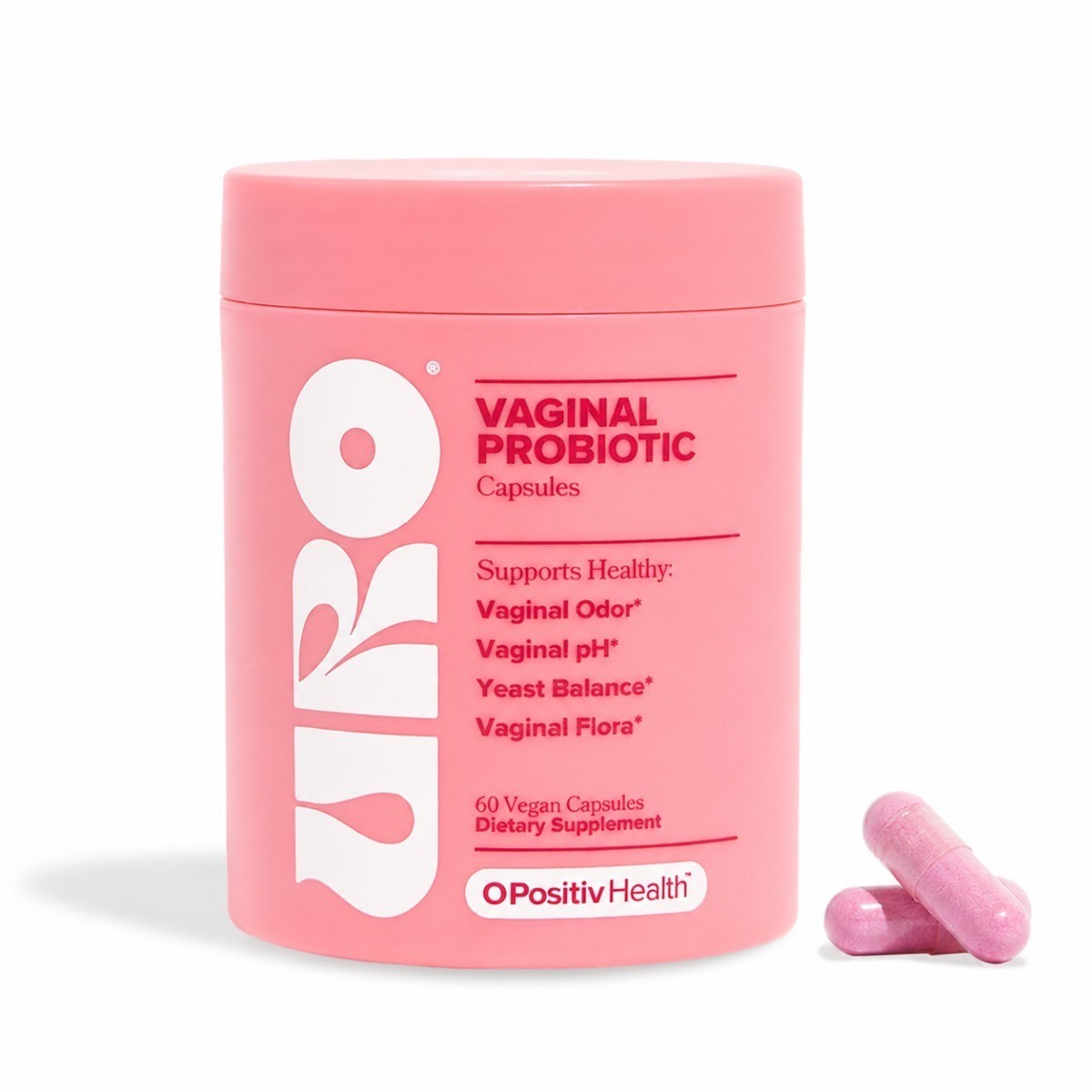 URO Women’s Vaginal Probiotics | 60ct Prebiotic & Probiotic Supplement