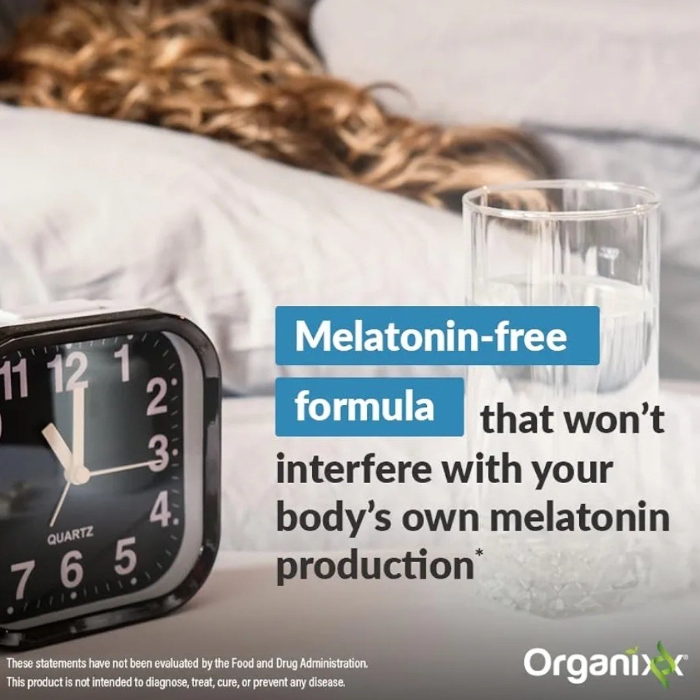 Organixx Clean Sleep 3D Melatonin Free Supplement L Theanine GABA Peptides 30ct