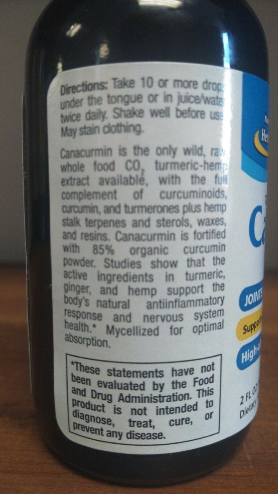 Canacurmin Oil North American Herb and Spice 2 fl oz Joints Muscles Nerves
