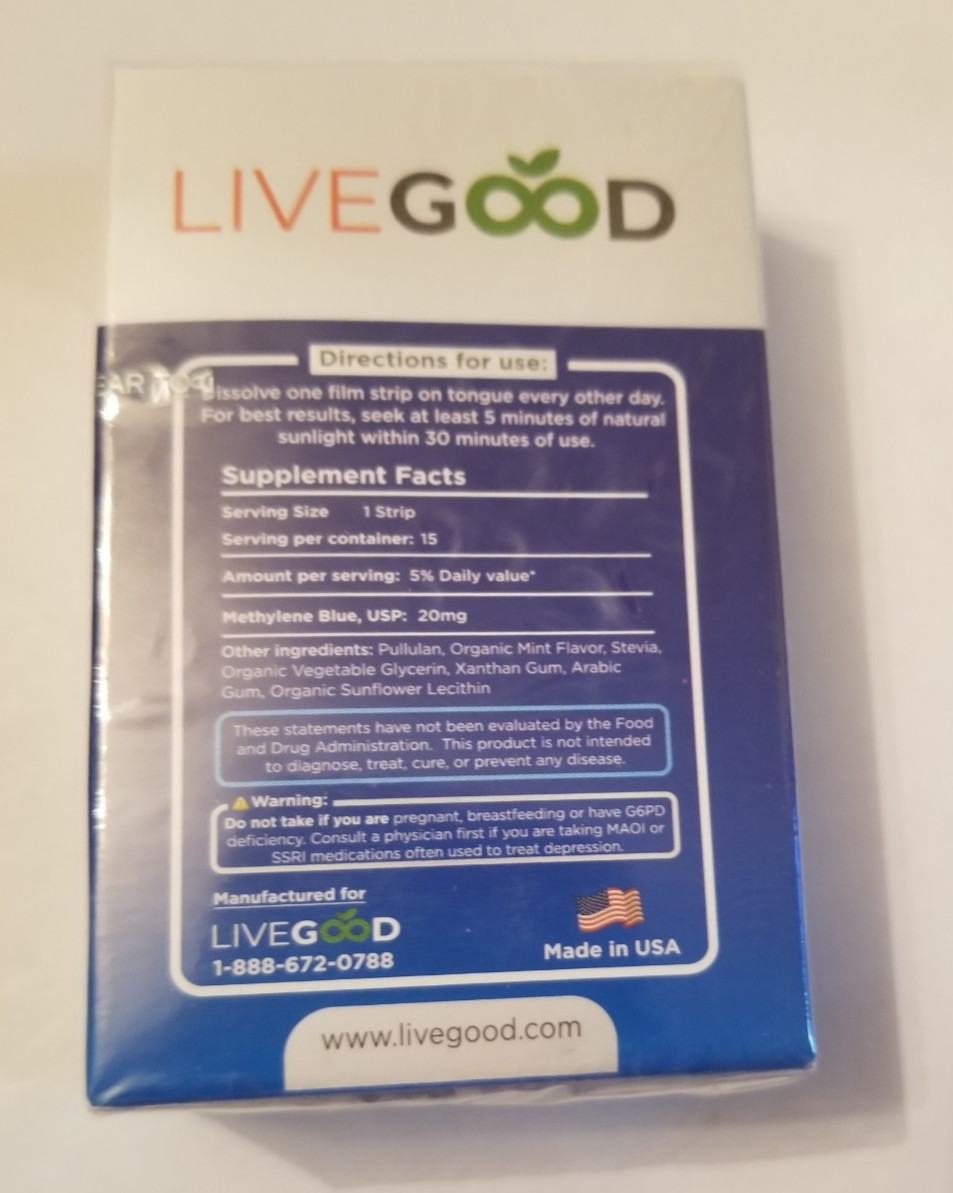 LiveGood Mitocondria Energy Boost Nootropic brain health dissolving sublingual