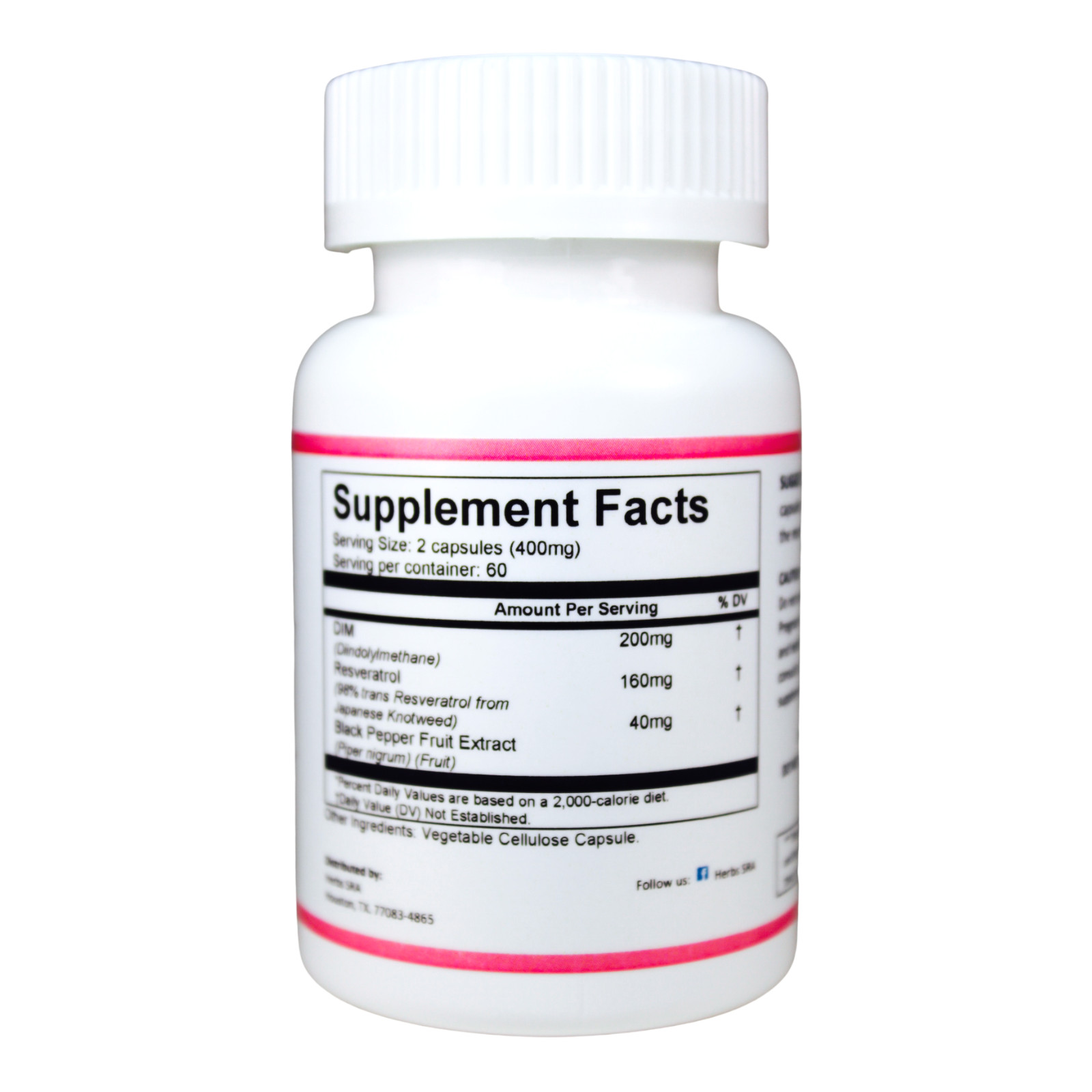 RESVERATROL, 120 Capsules, Natural Production of Hormones, Biomedical Formula.