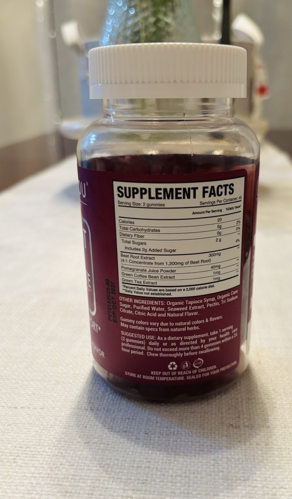 Be Happy Be You Beet Root Pomegranate Gummies Cherry Pomegranate 90ct Vitamin