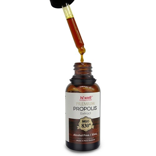 Hi Well New Zealand premium Propolis Extract Alcohol Free MGO830+ 30ml